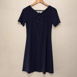 Westport Short Sleeve Tie Neck Back Midi Dress